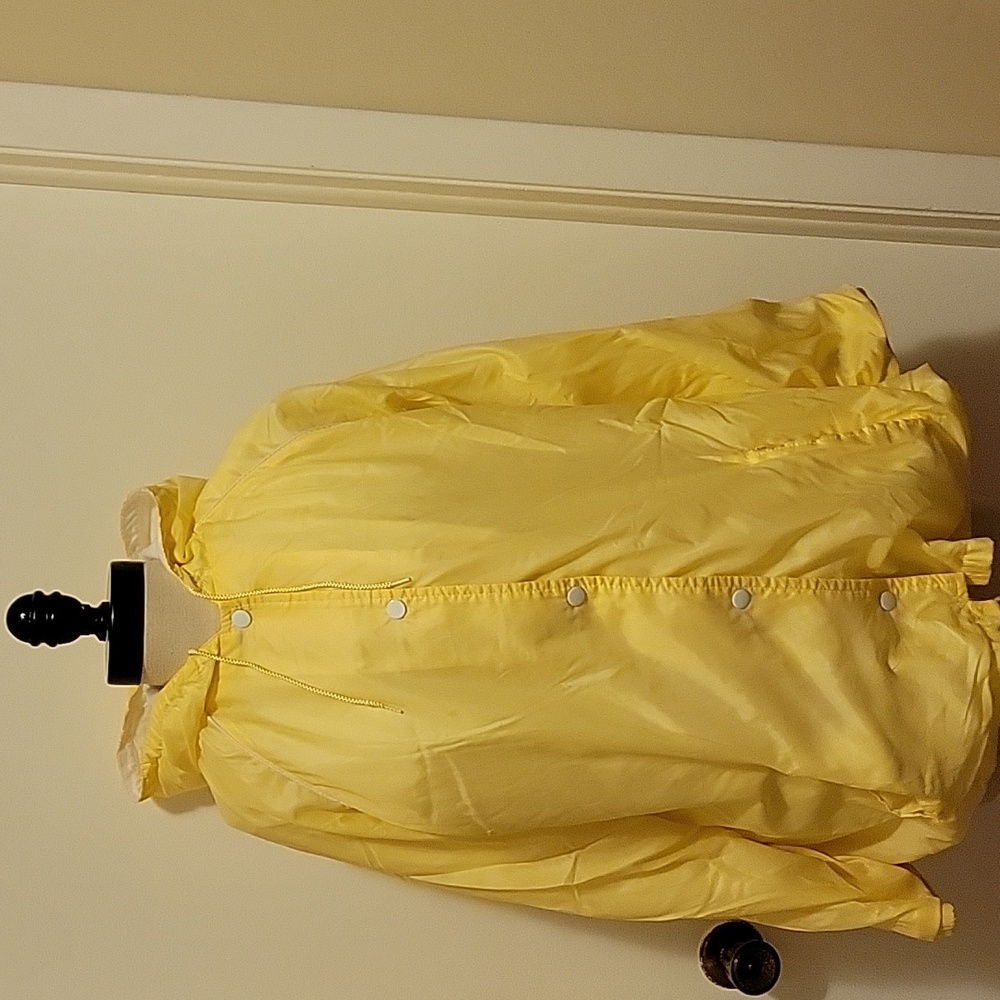 Windy Weather Yellow Hooded  Windbreaker Jacket